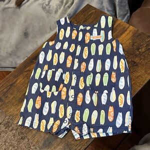 Carter's Navy Blue One Piece with Colorful Surfboards